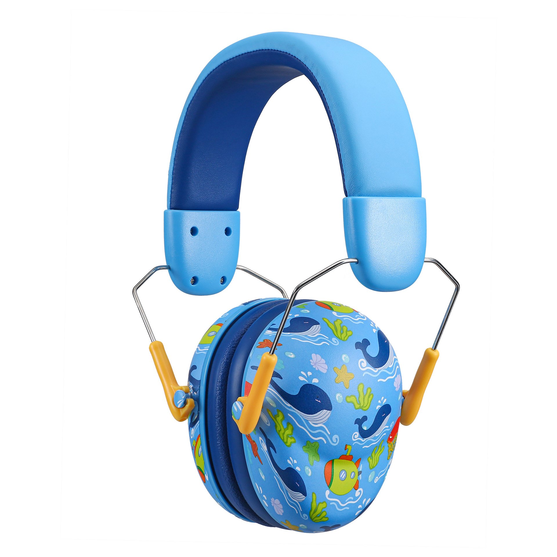 Water transfer printing pattern baby soundproof earmuffs children baby anti-noise earmuffs princess sea flower graffiti style
