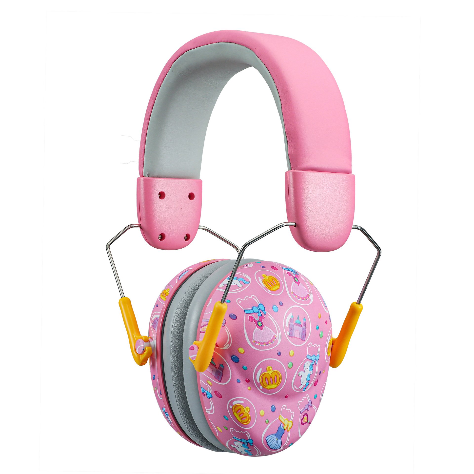 Water transfer printing pattern baby soundproof earmuffs children baby anti-noise earmuffs princess sea flower graffiti style