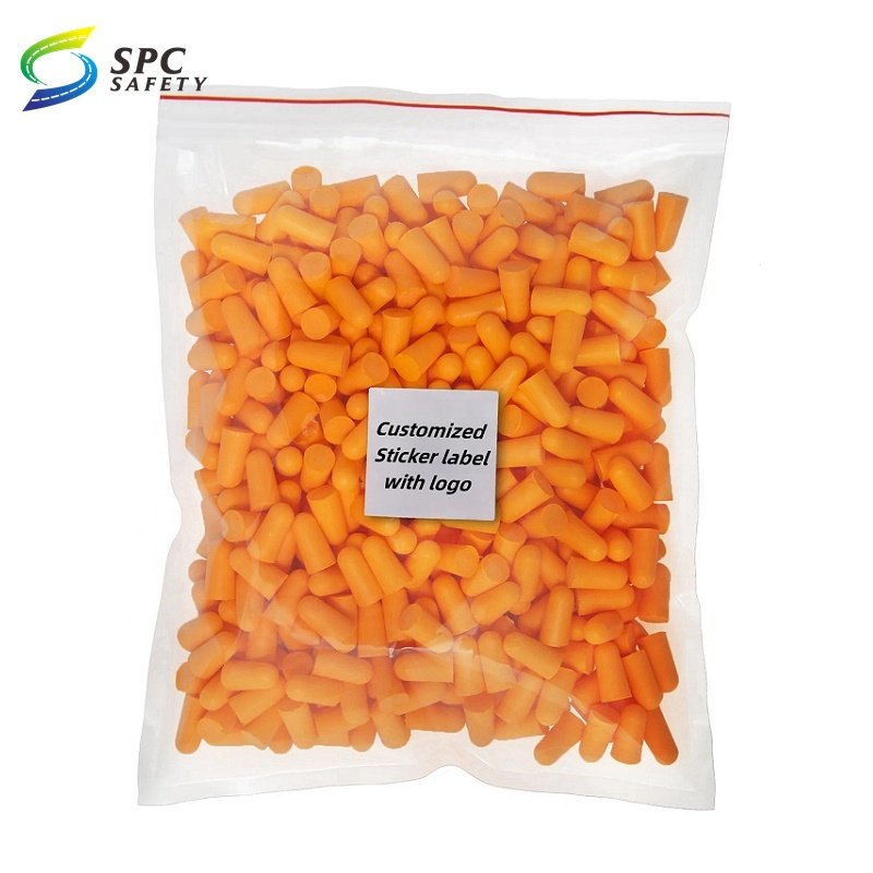 Unisex industrial construction workshop noisy work Disposable Noise cancelling Hearing protection corded bagged PU foam ear plug