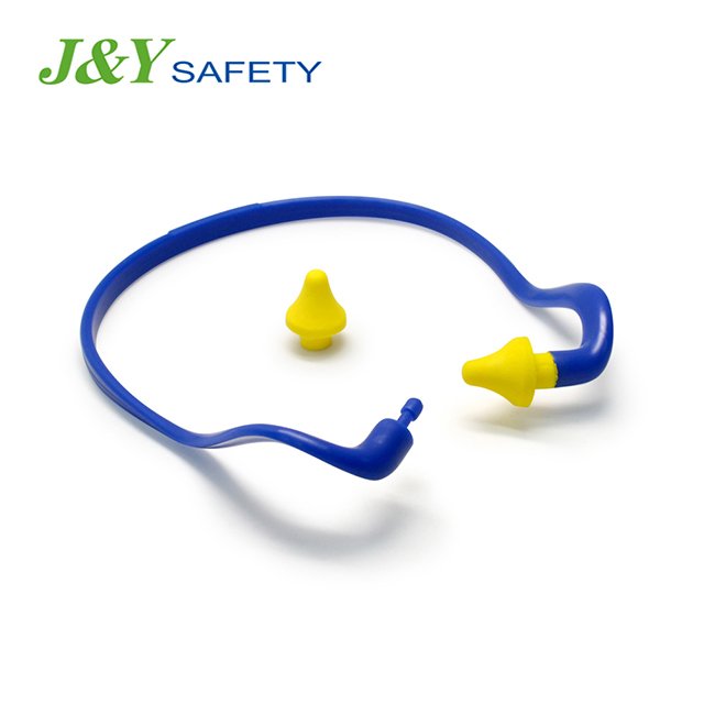Custom Lightweight Safety Noise Reducing Reusable Hearing Protection Banded Silicone Earplug