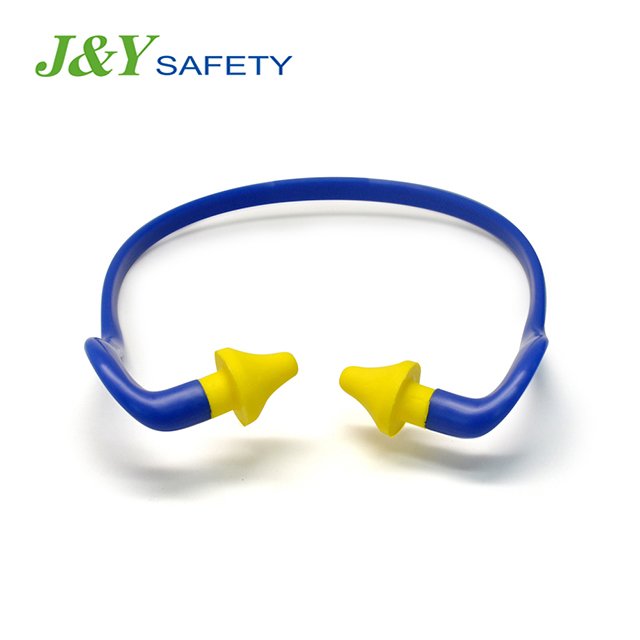 Custom Lightweight Safety Noise Reducing Reusable Hearing Protection Banded Silicone Earplug