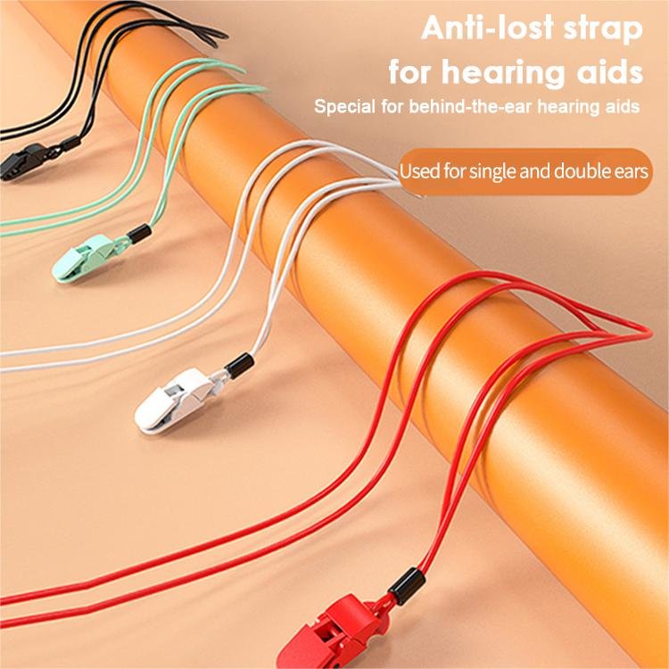 Delicate and Small Colorful High Elastic material Hearing Aid Protection Cord with Sawtooth Clip