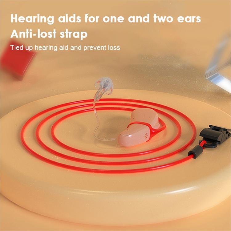 Delicate and Small Colorful High Elastic material Hearing Aid Protection Cord with Sawtooth Clip