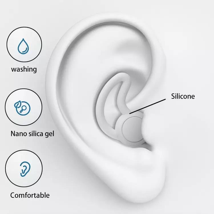 Wholesale Custom Logo Shark Fin Design Silicone Earplug Safety Waterproof Noise Cancelling Swimming Ear Plugs Hearing Protection
