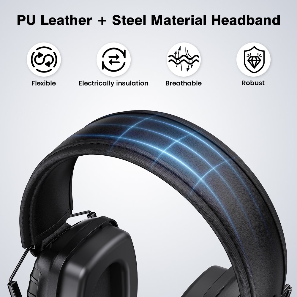 Ear Protection Black Color 35dB Industrial Protective Earmuffs Anti Noise Hearing Protection Safety Adjustable Earmuffs for Kids
