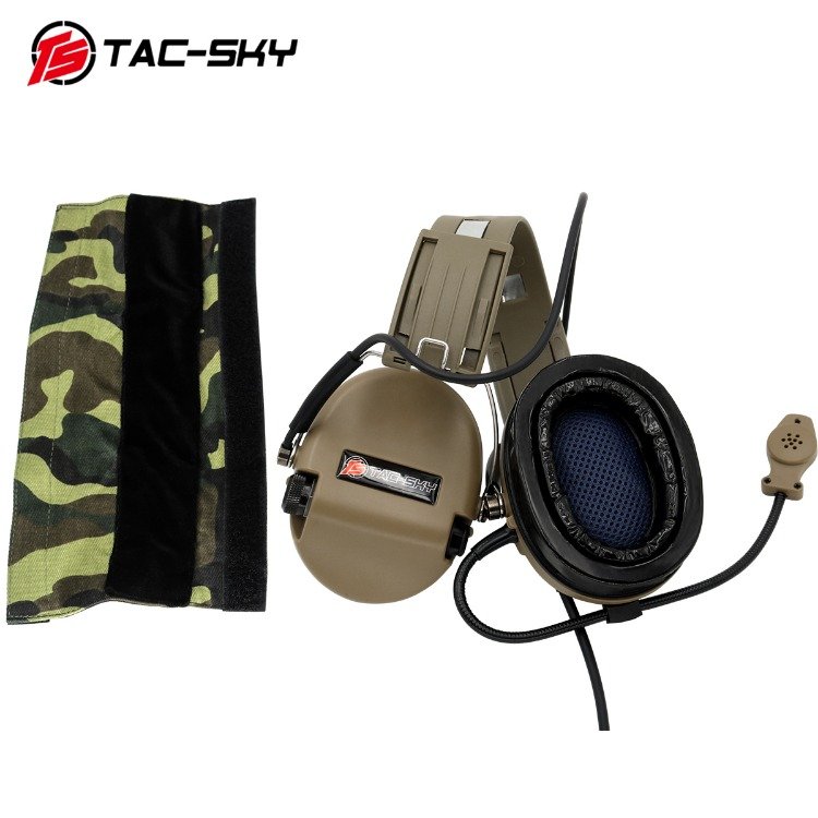 TS TAC-SKY Tactical Headset Sordin Hearing Protection Electronic Ear muffs Outdoor Hunting Walkie Talkie Sordin Shooting Headset