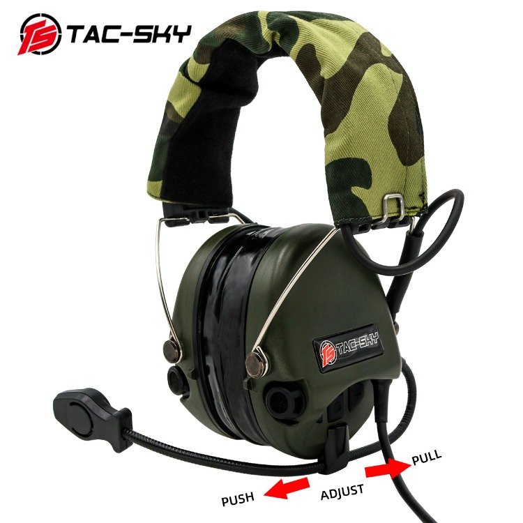 TS TAC-SKY Tactical Headset Sordin Hearing Protection Electronic Ear muffs Outdoor Hunting Walkie Talkie Sordin Shooting Headset