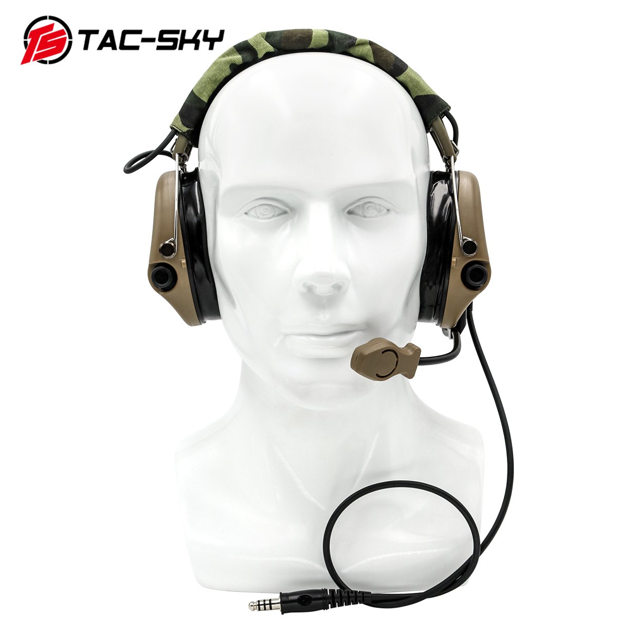 TS TAC-SKY Tactical Headset Sordin Hearing Protection Electronic Ear muffs Outdoor Hunting Walkie Talkie Sordin Shooting Headset