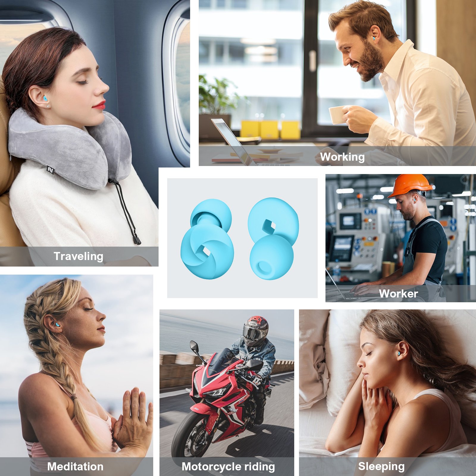 high quality reusable silicone ear plugs 33db super soft for noise reduction silicon earplugs