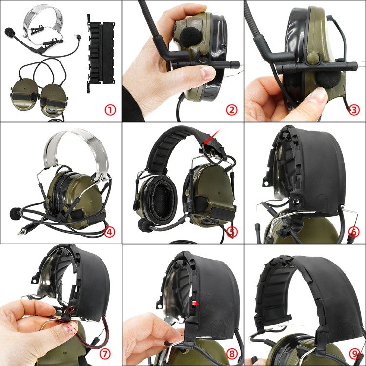 TSTAC-SKY COMTAC III New Detachable Headband Silicone Earcups Noise Hunting Sports Tactical C 3 Shooting Headset