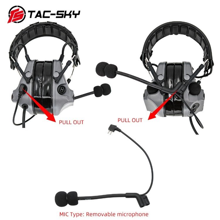 TSTAC-SKY COMTAC III New Detachable Headband Silicone Earcups Noise Hunting Sports Tactical C 3 Shooting Headset