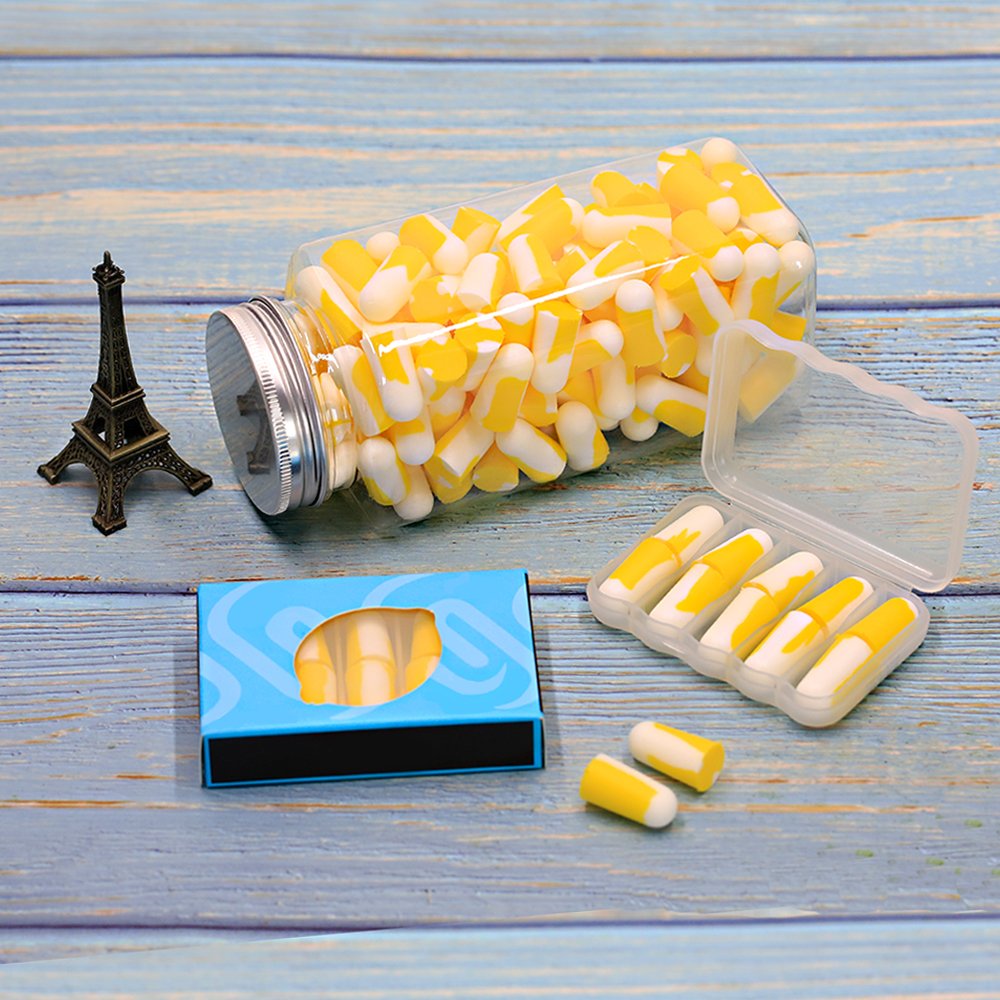 Fashion Hearing Protection 38dB PU Foam Disposable Double Color Earplugs Ear Protection CE Soft in Ear Plugs