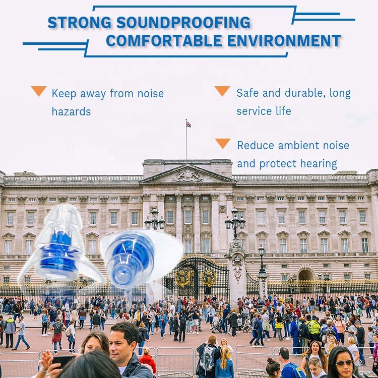 Reusable Filter Earplugs Soft Hearing Protection Ear Plugs for Sleep, Music, Festivals, Parties, Work, Study, Loud Events