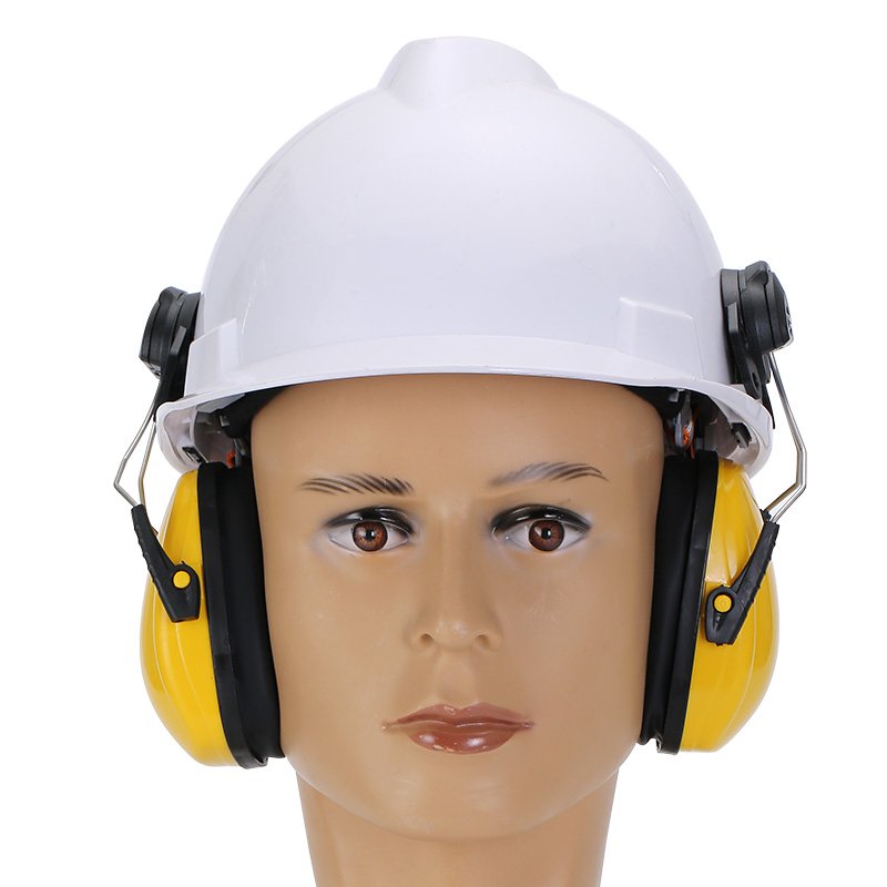 Head-Mounted Earmuff Hearing Protection for Construction Site Use