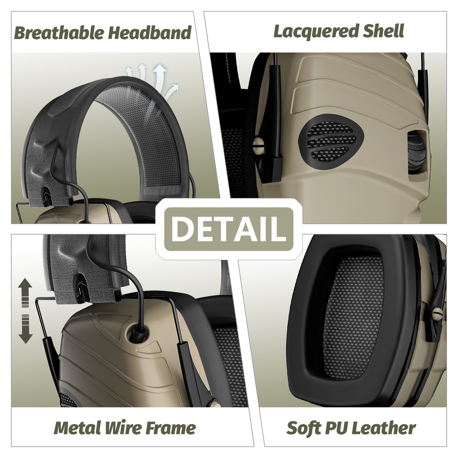 Earmuff Foldable Hearing Protection Soundproof Anti Noise Reducing Cancelling Safety Ear Muff Defender Headphone Headset