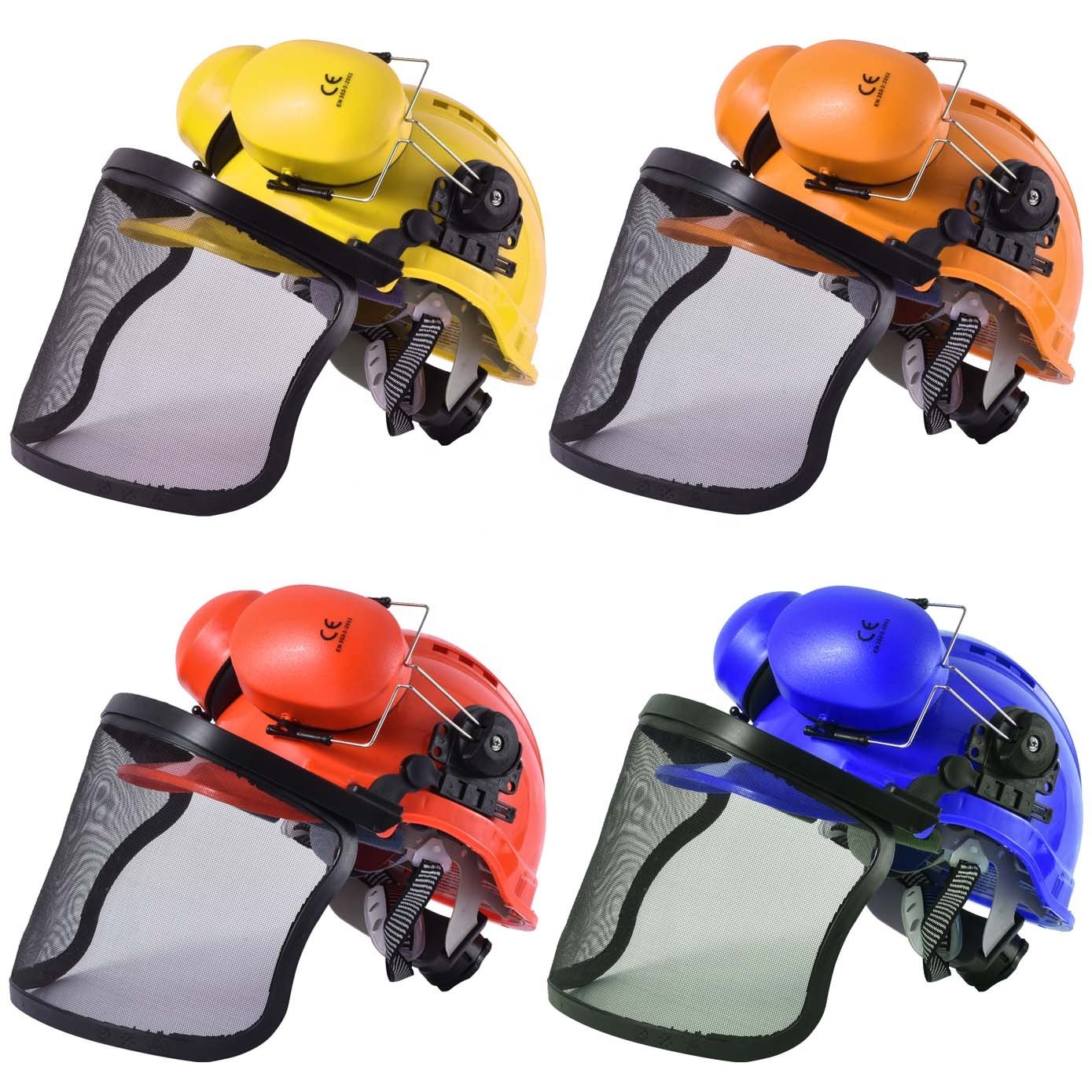 ABS Visor Vent Holes Earmuff Mesh Set Durable Hard Hat engineering construction Safety Helmet with Visor