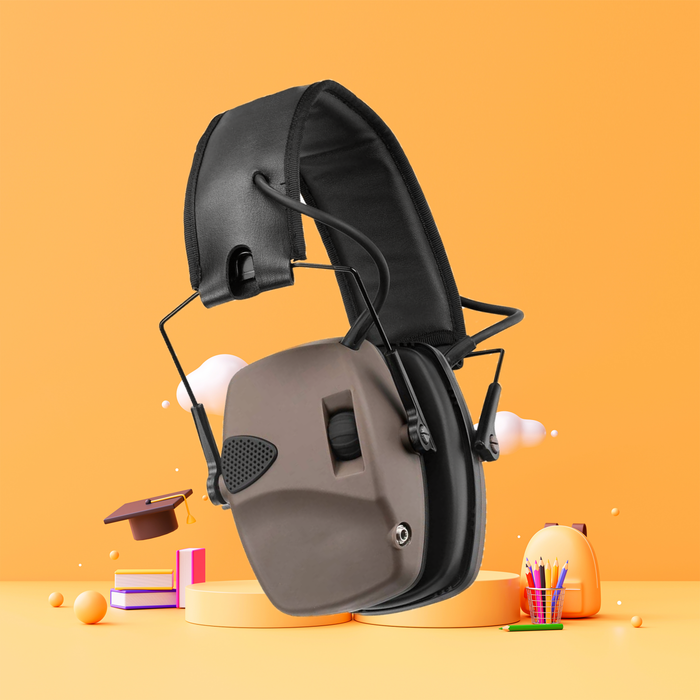 ZH Ear Protection Earmuffs For Noise Reduction Earmuffs Anti High-noise Electronic Ear Protection Earmuffs