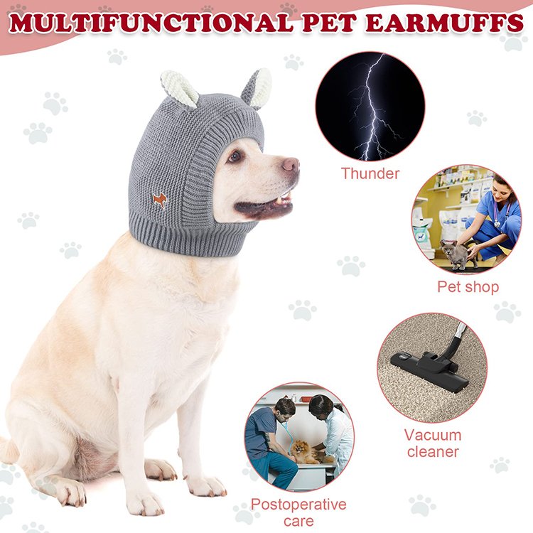 Hearing Earmuffs Fireworks Protection Anti Anxiety Barking Covers Muffs Snood Quiet Ears Hat Cap for Dogs