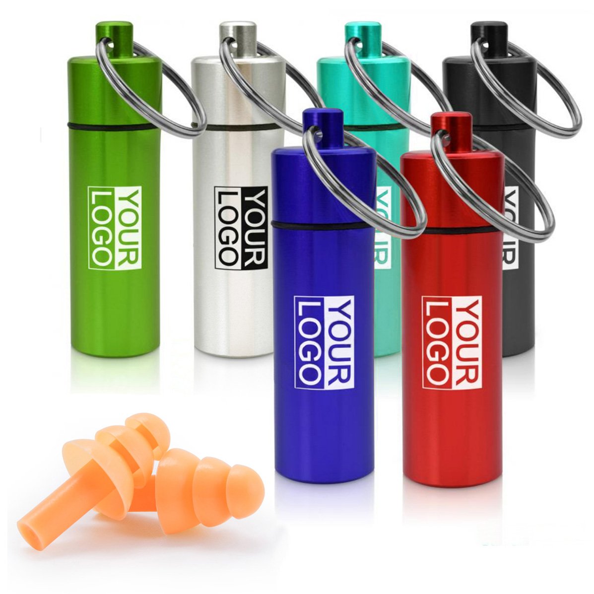 Hearing Protection 32dB Silicone Ear Plugs Noise Cancelling with Metal Case Reusable Silicone Earplugs