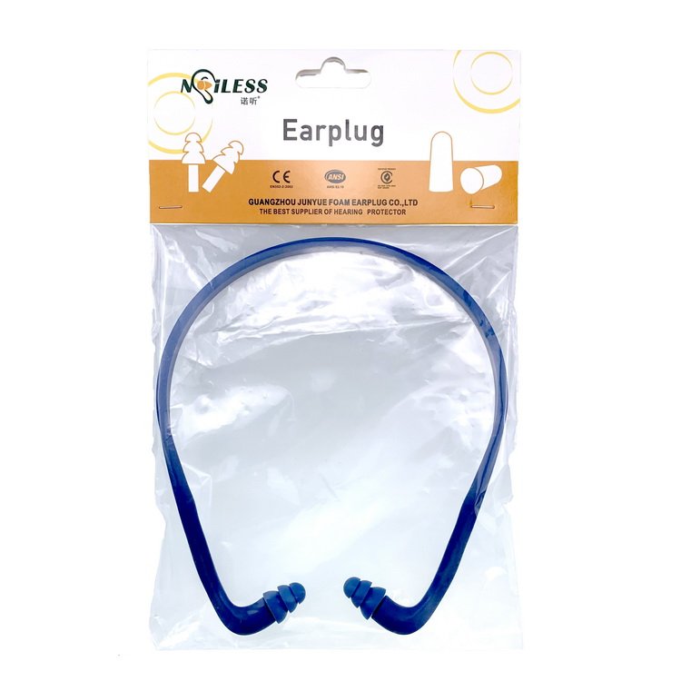 Banded detectable earplugs with paper card hang on neck noise cancelling ear plug hear protect