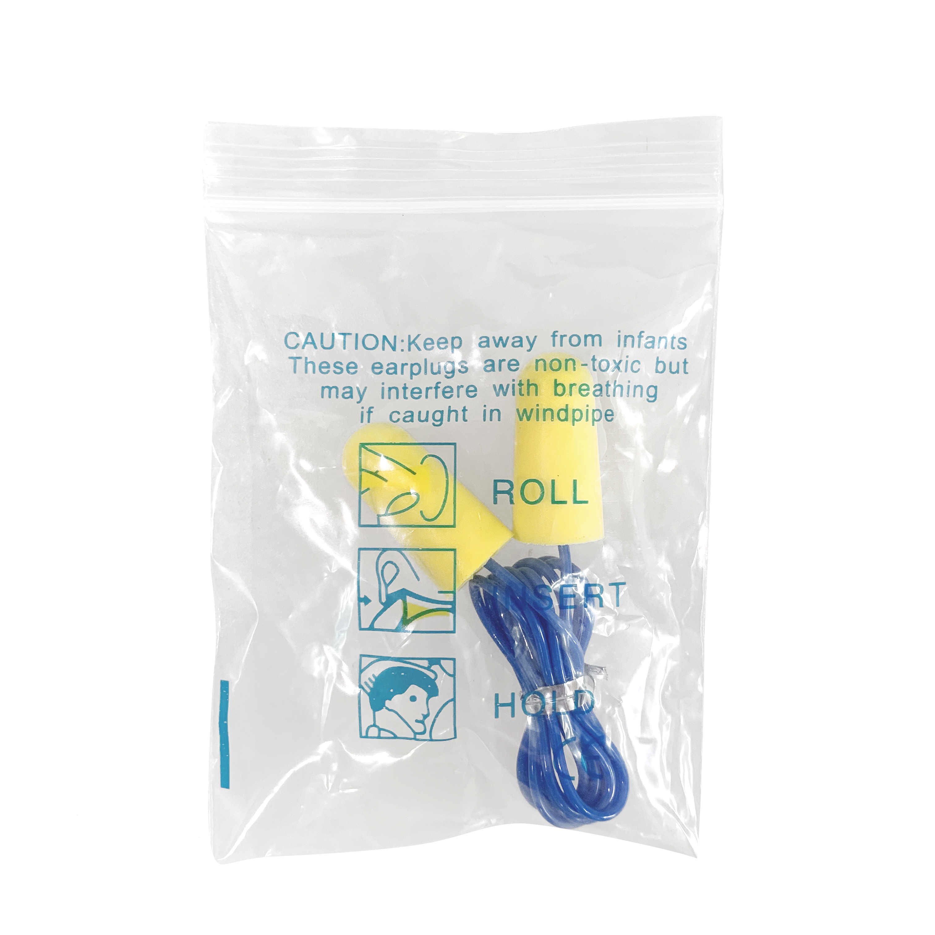 CE EN 352 29db Yellow PU Foam Hearing Protection Rating Factory Safety Earplugs Noise Reduction Earplugs Ear Plug with PU Cord