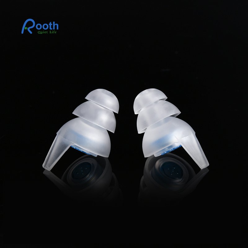 Custom Logo New design High Fidelity Transparent Ear Plugs Party Soft Silicone Elastic Earplugs for Hearing Protection Earplugs