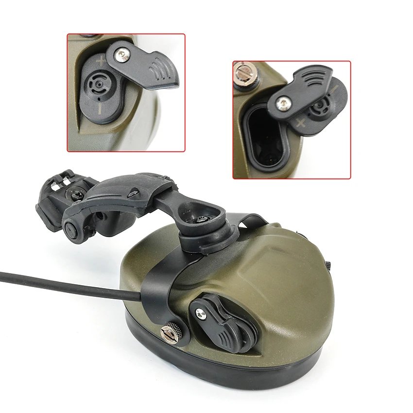 TS TAC-SKY Tactical Digital DSP H303 Modular Headset Hearing Protection Helmet ARC Track Mount Version Walkie Talkie PTT Headset