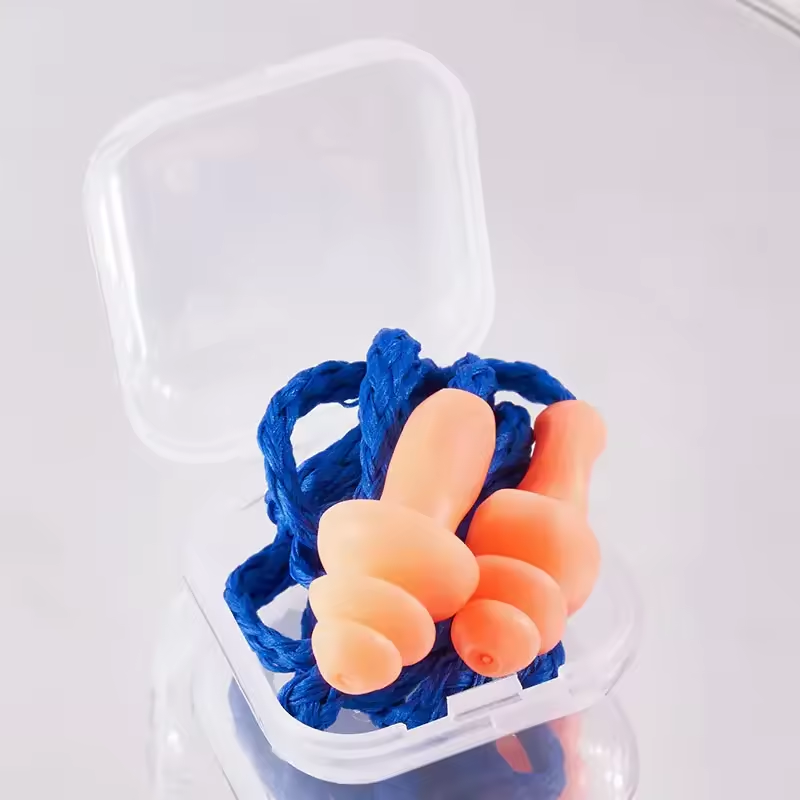 2024 Soundproof Reusable Silicone Earplugs Hearing Protection Waterproof Swimming Ear Protection Ear Plugs