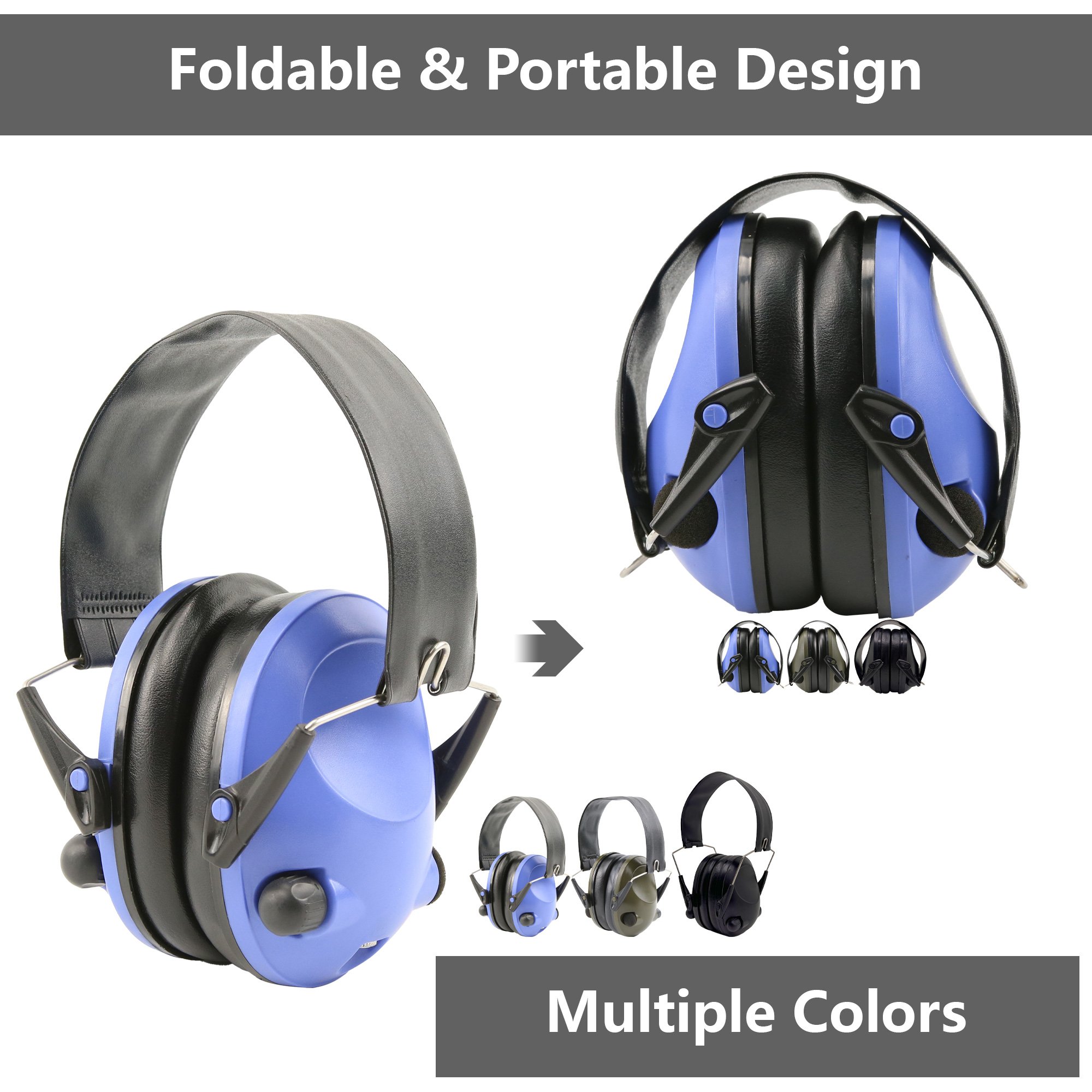 OEM GS112P2CA-G Soundproof Electronic Ear Muffs Noise Reduction Hearing Protection Anti Noise Earmuffs Ear Defender