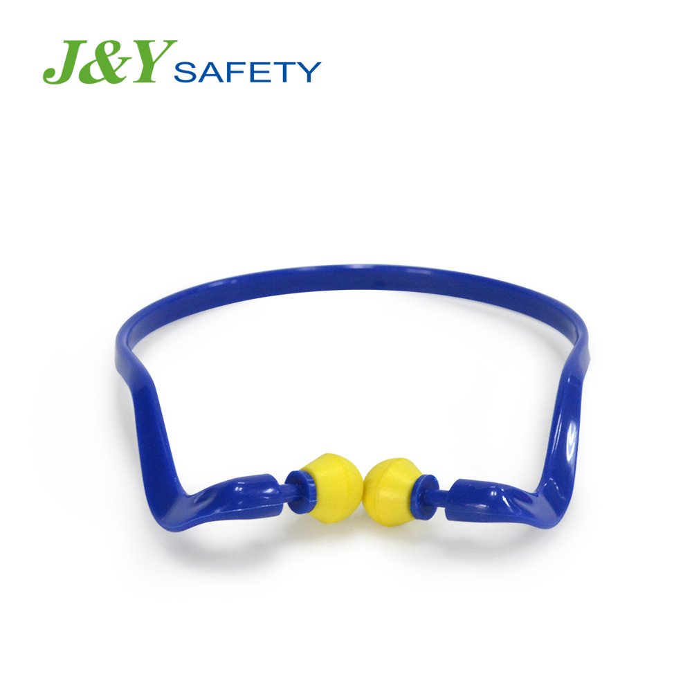 Industry Hearing Protection Orange Soft Earplug Round Foam Ear Plugs With Band