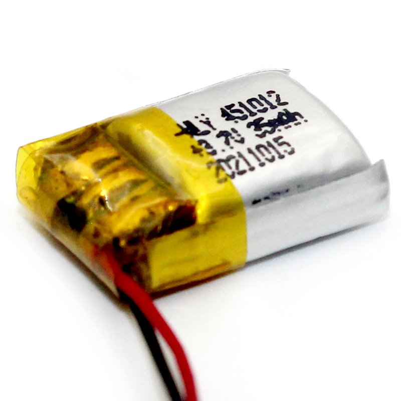 Customized Ultra-tiny Lipo battery cell 451012 35mAh Lithium polymer battery Rechargeable 3.7V with protection board