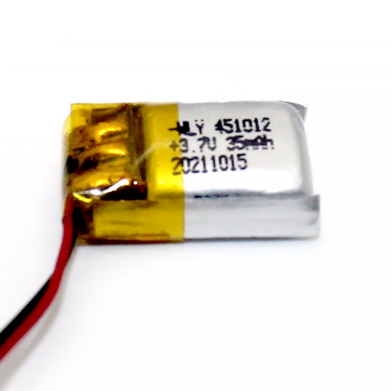 Customized Ultra-tiny Lipo battery cell 451012 35mAh Lithium polymer battery Rechargeable 3.7V with protection board