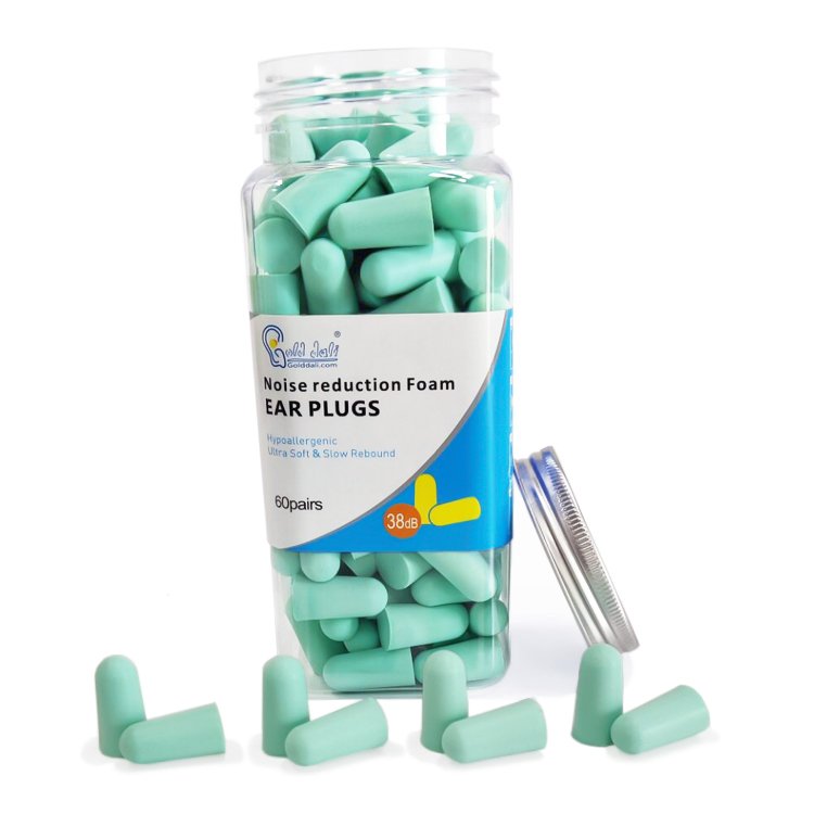 High Quality Disposable Foam Earplugs Hearing Protection 38dB Bullet Shape Polyurethane Ear Plugs