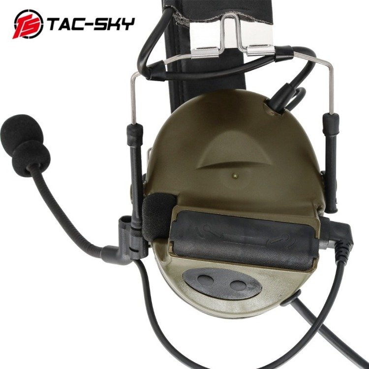 TS TAC-SKY Tactical Headset COMTAC II Electronic Shooting Noise Cancelling C2 Headset &U94 PTT for Shooting Hearing Protection