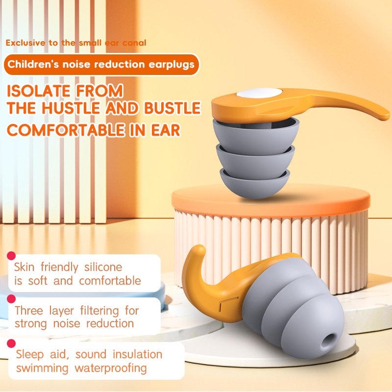 ANT5PPE Soundproof Adults Ear Protection Swimming Ear Plugs Kids Sleeping Earplugs with Three Layer Reinforced Ear Caps