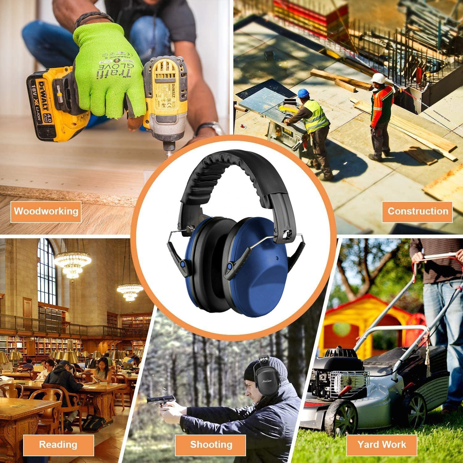 ANTPPE PU & ABS Earmuffs Noise Cancelling Shooting Hearing Protection Safety Features for Studying & Shooting Use