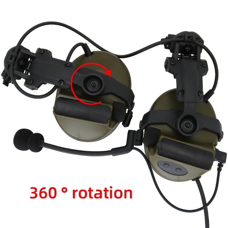 TS TAC-SKY Tactical Helmet ARC Rail Mount Version COMTAC II Headset & COMTAC Headband /U94 PTT For Hearing Protection