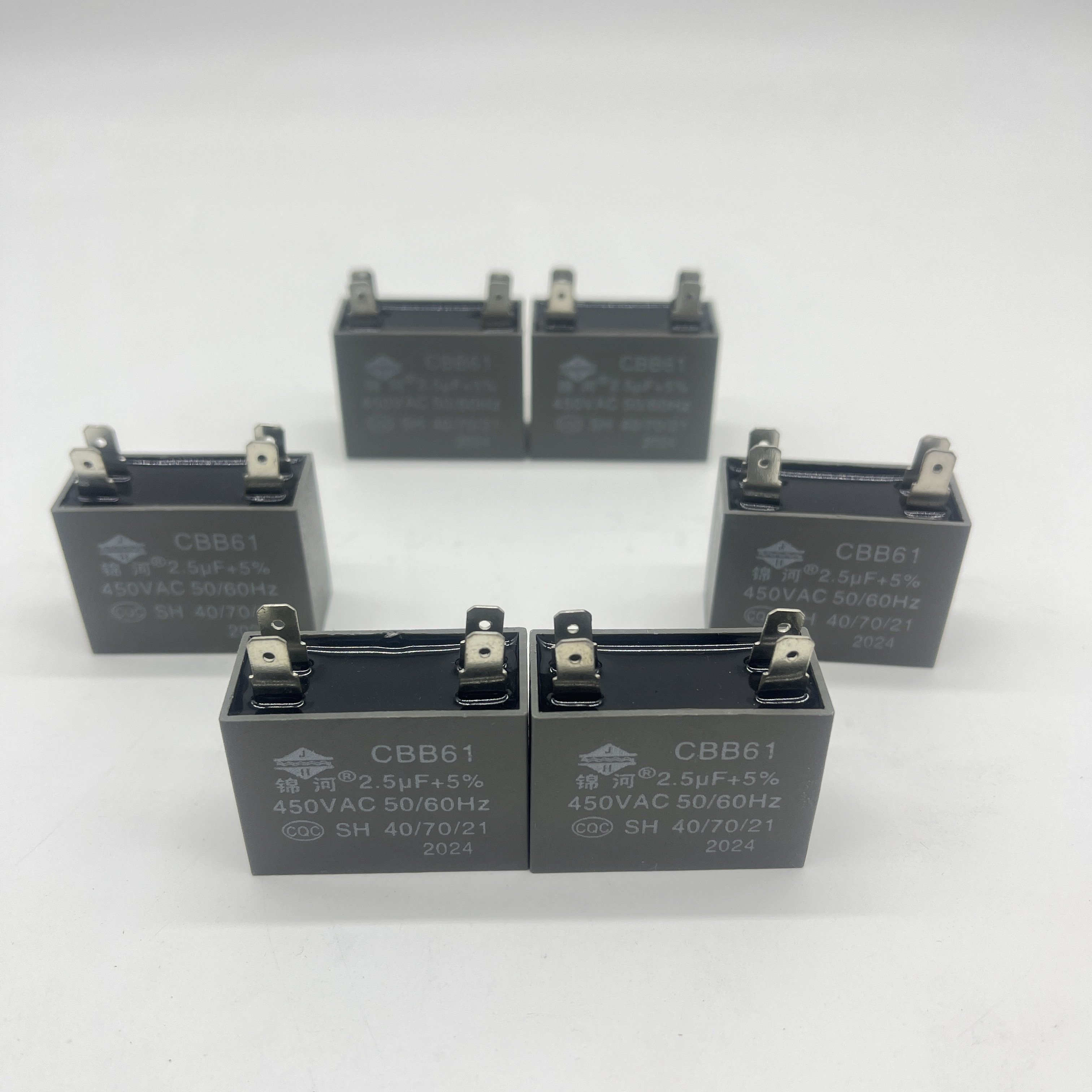 CBB61 Fan Capacitor for AC Motor 3.5UF 450VAC - High performance fan capacitor uses epoxy resin potting high quality copper wire