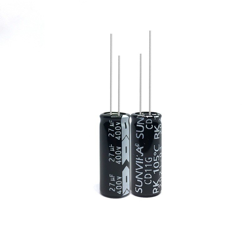 Good Quality Electrolytic Aluminum Capacitor Durable 8mm*21mm Capacitor 27uf400v