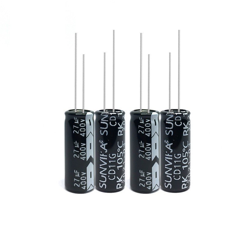 Good Quality Electrolytic Aluminum Capacitor Durable 8mm*21mm Capacitor 27uf400v