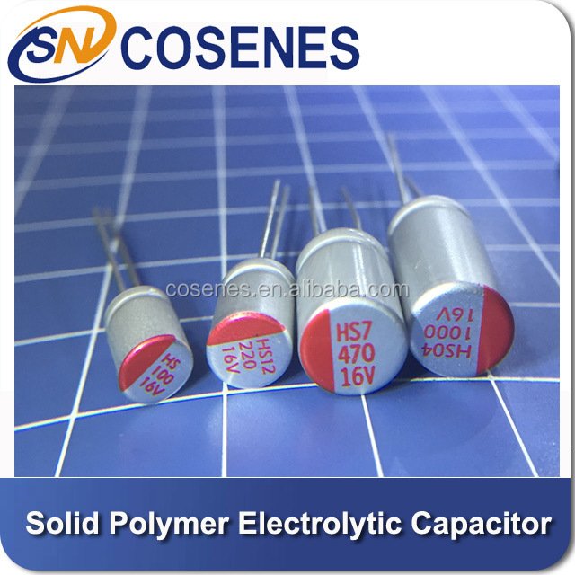 Through hole Solid Polymer Electrolytic Capacitor 100mf 100uf 20V