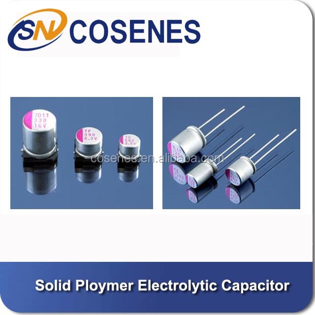 Through hole Solid Polymer Electrolytic Capacitor 100mf 100uf 20V