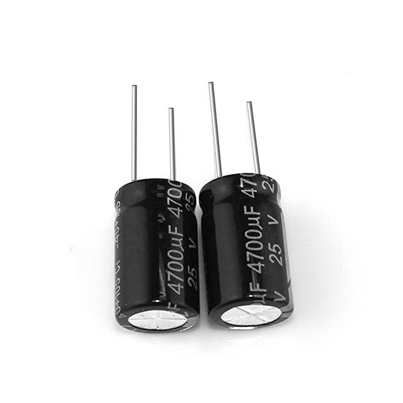 China Capacitor Manufacturer Electrolyte Capacitor 25V 4700UF 16*25 Mm Aluminum Electrolytic Capacitors In Stock