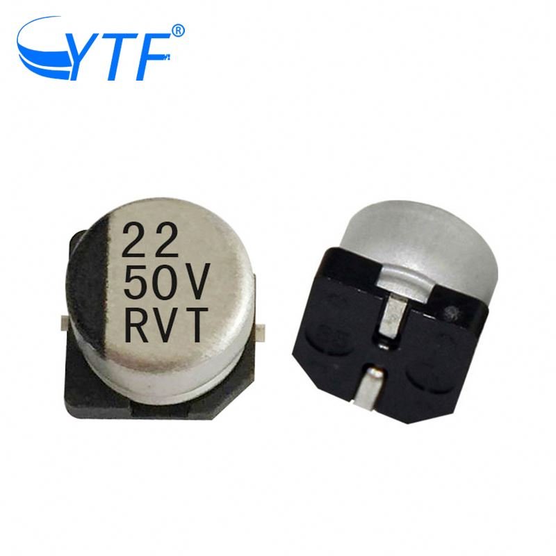 High quality RVT 22UF 50V 5000H 105C SMD Aluminum Electrolytic Capacitors