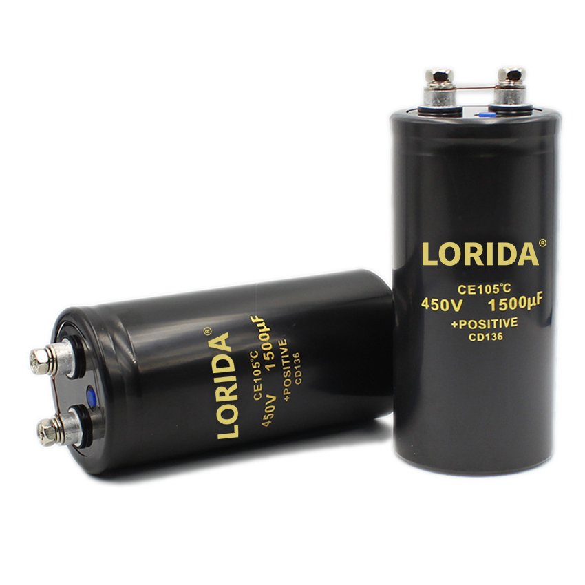 LORIDA factory price 1500UF 450V 50*105 samwha aluminum double resistance capacitance electrolytic capacitors