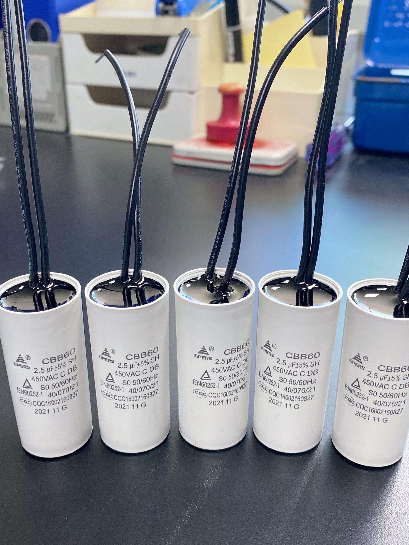 Epers 2.5uf / +/- 5% / 450v Of Dimension 25 X 55mm Capacitor Cbb60 For Deepwell Pump