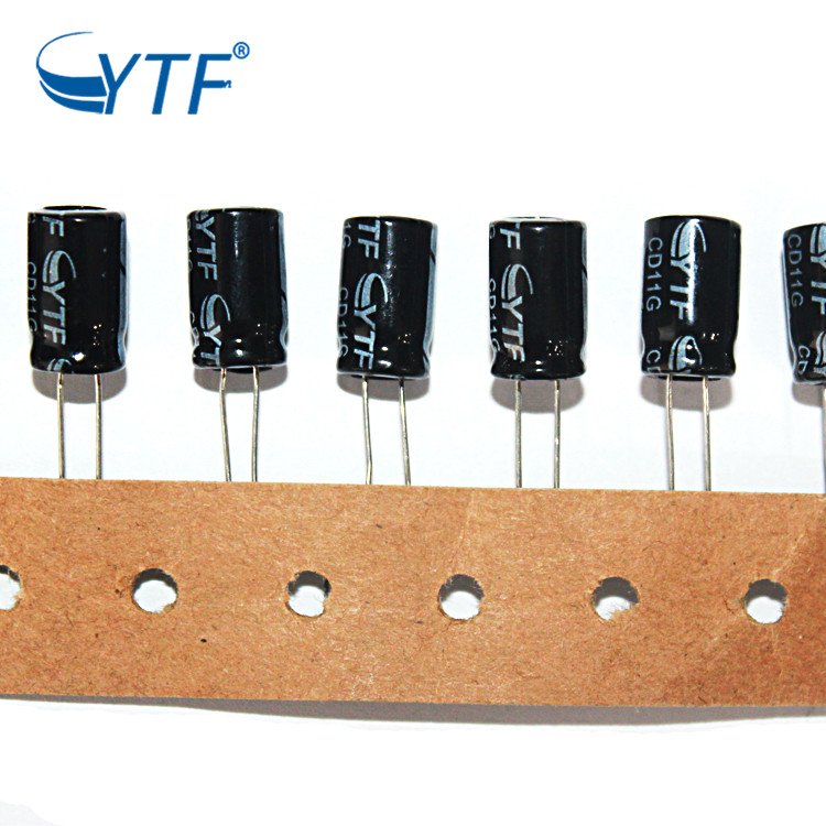 China Supplier Electrolyte Capacitor 100V 3.3UF 100vdc 5*11MM Aluminum Electrolytic Capacitor Pb