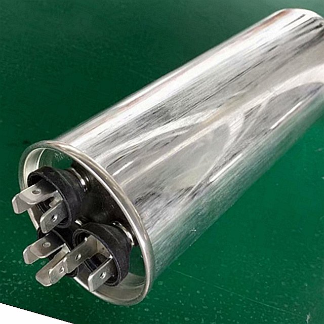 high Quality 60UF Aluminum Electrolytic Cbb65 AC dual Capacitor with factory Price