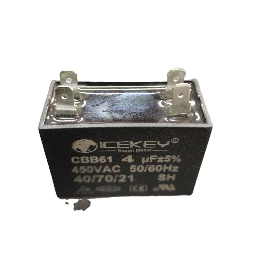 500vac capacitor cbb61 0.5uf-1uf 1.5uf 2.5uf 450vac 40 85 21 50 60hz cbb61 fan capacitor