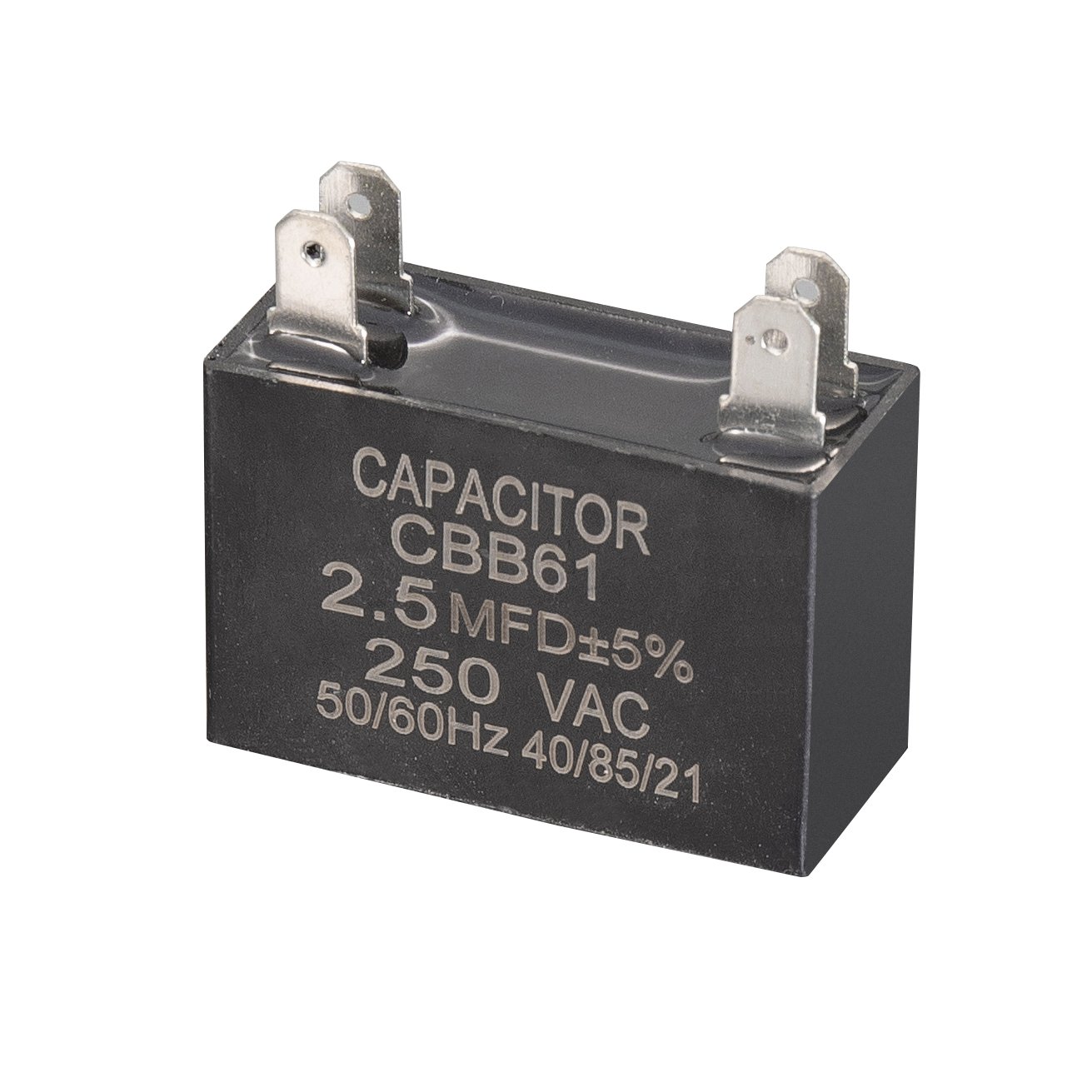 500vac capacitor cbb61 0.5uf-1uf 1.5uf 2.5uf 450vac 40 85 21 50 60hz cbb61 fan capacitor